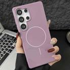 For Samsung Galaxy S25 Ultra 5G Glossy TPU Shockproof MagSafe Phone Case(Purple) - 1