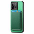 For Realme Neo 5 SE 5G Retro Magsafe Card Bag PU Back Cover Phone Case(Green) - 2