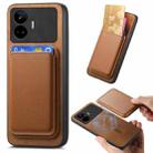 For Realme Neo 5 SE 5G Retro Magsafe Card Bag PU Back Cover Phone Case(Brown) - 1