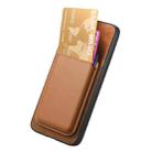 For Realme Neo 5 SE 5G Retro Magsafe Card Bag PU Back Cover Phone Case(Brown) - 3
