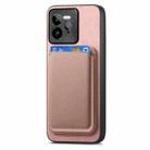 For Realme Neo 7 Retro Magsafe Card Bag PU Back Cover Phone Case(Pink) - 2