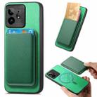 For Realme Neo 7 Retro Magsafe Card Bag PU Back Cover Phone Case(Green) - 1