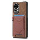 For Huawei nova 13 Pro Denim Texture Leather Skin Phone Case with Card Slot(Brown) - 1