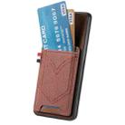 For Huawei Mate 70 Pro Denim Texture Leather Skin Phone Case with Card Slot(Brown) - 2