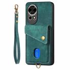 For Huawei nova 13 Pro Retro Card Wallet Fold Leather Phone Case with Strap(Green) - 2