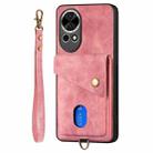 For Huawei nova 13 Pro Retro Card Wallet Fold Leather Phone Case with Strap(Pink) - 2
