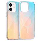For iPhone 11 Laser Engraved Texture MagSafe Phone Case(Vertical Stripes) - 1