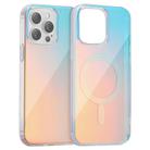 For iPhone 14 Pro Laser Engraved Texture MagSafe Phone Case(Red Light) - 1