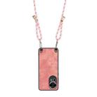 For Huawei P60 Vintage Leather PC Back Cover Phone Case with Crossbody Strap(Pink) - 3
