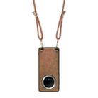 For Huawei Mate 70 Vintage Leather PC Back Cover Phone Case with Crossbody Strap(Brown) - 3