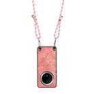 For Huawei Mate 70 Vintage Leather PC Back Cover Phone Case with Crossbody Strap(Pink) - 3