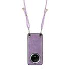 For Huawei Mate 70 Pro+ Vintage Leather PC Back Cover Phone Case with Crossbody Strap(Purple) - 3