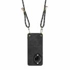 For Huawei nova 14 Vintage Leather PC Back Cover Phone Case with Crossbody Strap(Black) - 3
