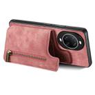 For Huawei nova 14 Retro Leather Zipper Wallet Back Phone Case(Pink) - 3