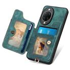 For Huawei nova 14 Retro Skin-feel Ring Multi-card Wallet Phone Case(Green) - 3
