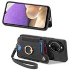 For Huawei nova 14 Retro Skin-feel Ring Multi-card Wallet Phone Case(Black) - 2