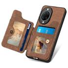 For Huawei nova 14 Retro Skin-feel Ring Multi-card Wallet Phone Case(Brown) - 3