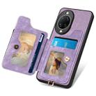 For Huawei nova 14 Pro Retro Skin-feel Ring Multi-card Wallet Phone Case(Purple) - 3