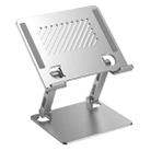 J26S Adjustable Foldable Desktop Tablet Alloy Steel Metal Stand(Silver) - 1