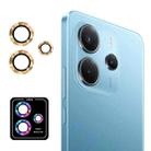 For Redmi Note 14 4G Global ENKAY Hat-Prince 9H Rear Camera Lens Aluminium Alloy Tempered Glass Film(Golden) - 1