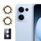 For OPPO Reno13 Global ENKAY Hat-Prince 9H Rear Camera Lens Aluminium Alloy Tempered Glass Film(Golden) - 1