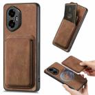 For Honor 300 Retro Leather Card Bag Magnetic Phone Case(Brown) - 1