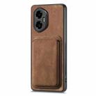 For Honor 300 Retro Leather Card Bag Magnetic Phone Case(Brown) - 2