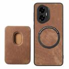 For Honor 300 Retro Leather Card Bag Magnetic Phone Case(Brown) - 3