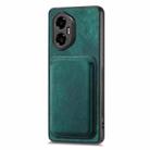 For Honor 300 Retro Leather Card Bag Magnetic Phone Case(Green) - 2
