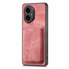 For Honor 300 Retro Leather Card Bag Magnetic Phone Case(Pink) - 2