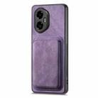 For Honor 300 Retro Leather Card Bag Magnetic Phone Case(Purple) - 2