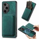 For Honor 300 Pro Retro Leather Card Bag Magnetic Phone Case(Green) - 1