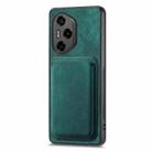 For Honor 300 Pro Retro Leather Card Bag Magnetic Phone Case(Green) - 2