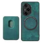 For Honor 300 Pro Retro Leather Card Bag Magnetic Phone Case(Green) - 3