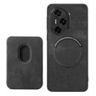 For Honor 300 Pro Retro Leather Card Bag Magnetic Phone Case(Black) - 3