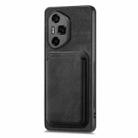 For Honor 300 Ultra Retro Leather Card Bag Magnetic Phone Case(Black) - 2