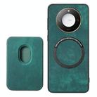 For Honor X60 5G Retro Leather Card Bag Magnetic Phone Case(Green) - 3