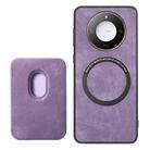 For Honor X60 5G Retro Leather Card Bag Magnetic Phone Case(Purple) - 3