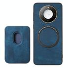 For Honor X60 Pro 5G Retro Leather Card Bag Magnetic Phone Case(Blue) - 3