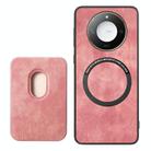 For Honor X60 Pro 5G Retro Leather Card Bag Magnetic Phone Case(Pink) - 3