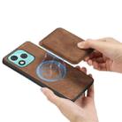 For Honor 400 Lite Global Retro Leather Card Bag Magnetic Phone Case(Brown) - 3