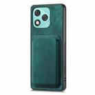 For Honor 400 Lite Global Retro Leather Card Bag Magnetic Phone Case(Green) - 2