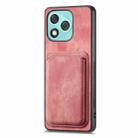 For Honor 400 Lite Global Retro Leather Card Bag Magnetic Phone Case(Pink) - 2