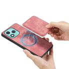 For Honor 400 Lite Global Retro Leather Card Bag Magnetic Phone Case(Pink) - 3