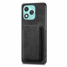 For Honor 400 Lite Global Retro Leather Card Bag Magnetic Phone Case(Black) - 2