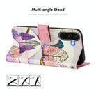 For Samsung Galaxy A36 5G ENKAY Painted Leather Phone Case with Card Slots ＆ Holder(Pink Marble Pattern) - 2