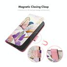 For Samsung Galaxy A36 5G ENKAY Painted Leather Phone Case with Card Slots ＆ Holder(Pink Marble Pattern) - 3
