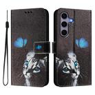 For Samsung Galaxy S25 5G / S24 5G ENKAY Painted Leather Phone Case with Card Slots ＆ Holder(Cat Pattern) - 1