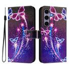 For Samsung Galaxy S25 5G / S24 5G ENKAY Painted Leather Phone Case with Card Slots ＆ Holder(Butterfly Pattern) - 1
