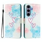 For Samsung Galaxy S25+ / S24+ 5G ENKAY Painted Leather Phone Case with Card Slots ＆ Holder(Love Pattern) - 1